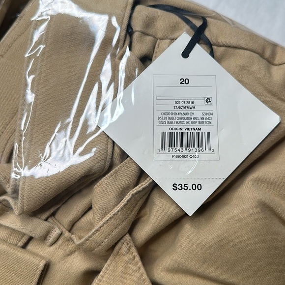 Ava & Viv High-Rise Wide Leg Cargo Pants Tan Women Plus Sizes choose your size👇 - Picture 7 of 9